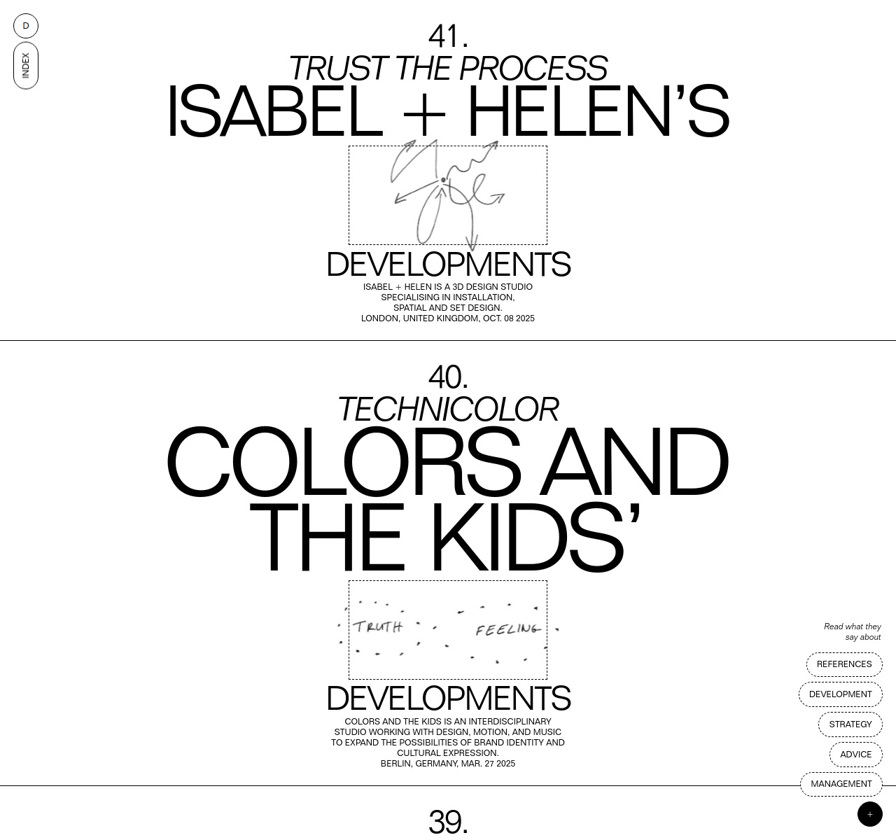 Developments screenshot