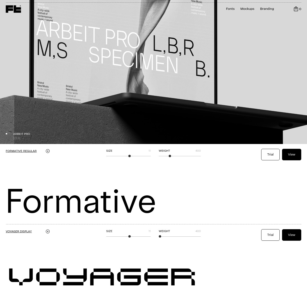 Studio Few homepage design — Advertising