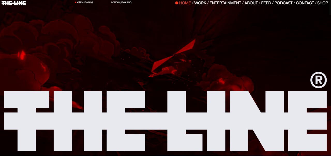 The Line Studio — full homepage design, a motion website
