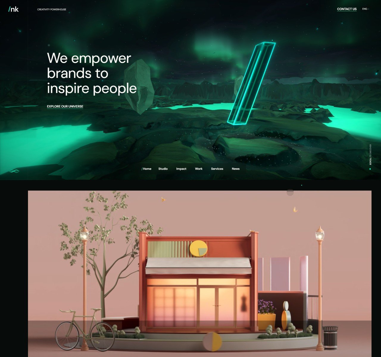 nk.studio homepage design — Advertising